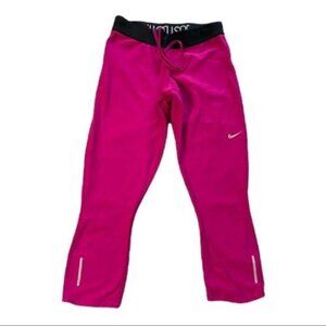 Nike Relay Dri Fit Tight‎ Crop Legging Small Pink